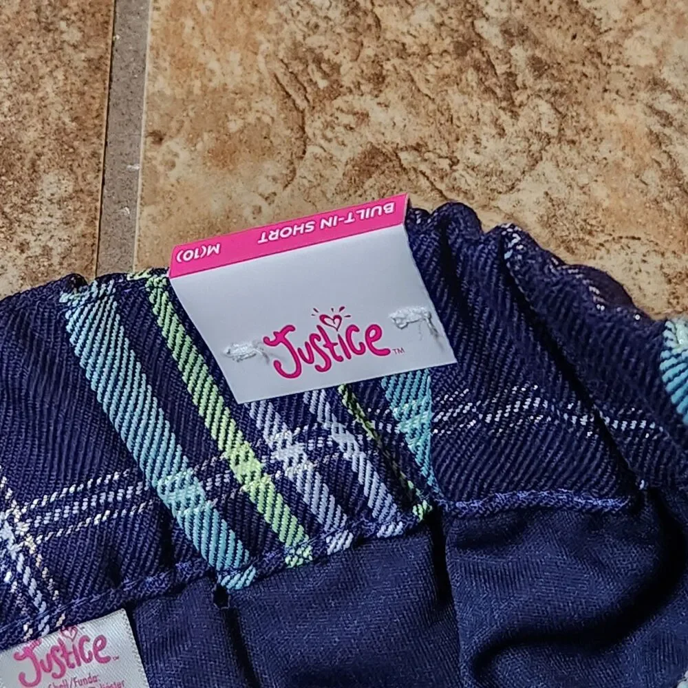 Justice Girls Plaid Skort Size Medium 10